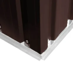 vidaXL Caseta de almacenamiento jardín acero marrón 194x121x181 cm Marr&oacute;n