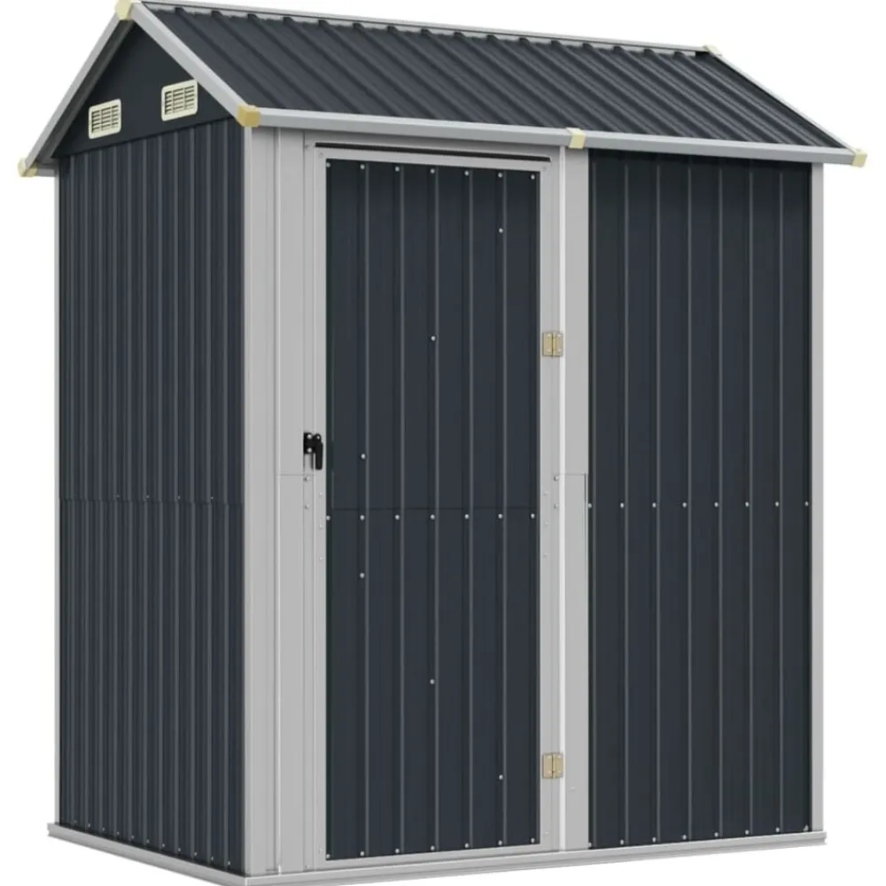 vidaXL Caseta de jardín 192x152,5x237 cm acero galvanizado Antracita Sale