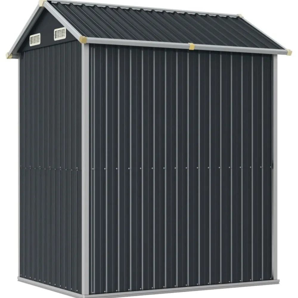 vidaXL Caseta de jardín 192x152,5x237 cm acero galvanizado Antracita Sale