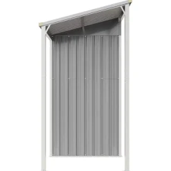 vidaXL Caseta de jardín con techo extensible, , 277 x 107 x 181 cm, acero Gris claro Sale