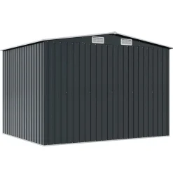 vidaXL Caseta de jardín de acero gris 257x205x178 cm Antracita Hot