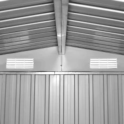 vidaXL Caseta de jardín de acero gris 257x205x178 cm Antracita Hot