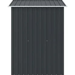 vidaXL Jardín-Caseta de jardín de acero gris 204x132x186 cm