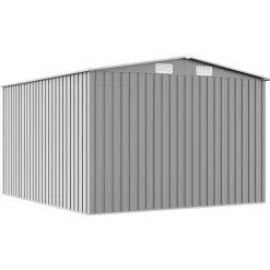 vidaXL Caseta de jardín metal 257x298x178 cm Gris Hot
