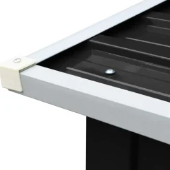 vidaXL Accesorios Para Hornos De Leña Y Chimeneas-Caseta de jardín para leña acero galvanizado gris 172x91x154 cm
