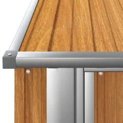 vidaXL Jardín-Caseta de jardín 180,5x97x209,5 cm acero galvanizado aspecto madera