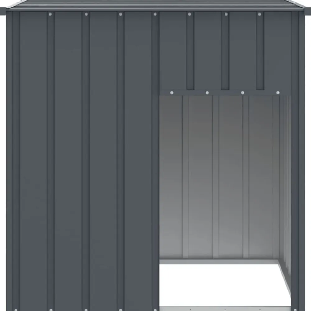 vidaXL Caseta para perro con techo de acero galvanizado 110x103x109 cm Antracita
