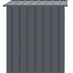 vidaXL Caseta para perro con techo de acero galvanizado 110x103x109 cm Antracita