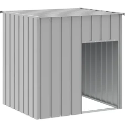 vidaXL Productos Para Mascotas-Caseta para perro con techo, , 110 x 103 x 109 cm, acero galvanizado