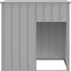 vidaXL Productos Para Mascotas-Caseta para perro con techo, , 110 x 103 x 109 cm, acero galvanizado