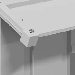 vidaXL Caseta para perros con techo acero galvanizado 85x107x81 cm Gris Hot