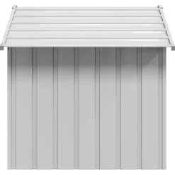 vidaXL Caseta para perros con techo acero galvanizado 131x101x102 cm Gris Outlet