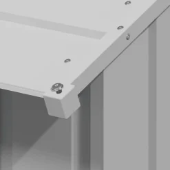 vidaXL Caseta para perros con techo acero galvanizado 131x101x102 cm Gris Outlet