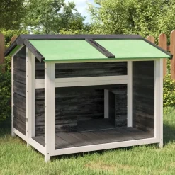 vidaXL Productos Para Mascotas-Caseta para perros madera maciza de pino 96x87x80,5 cm
