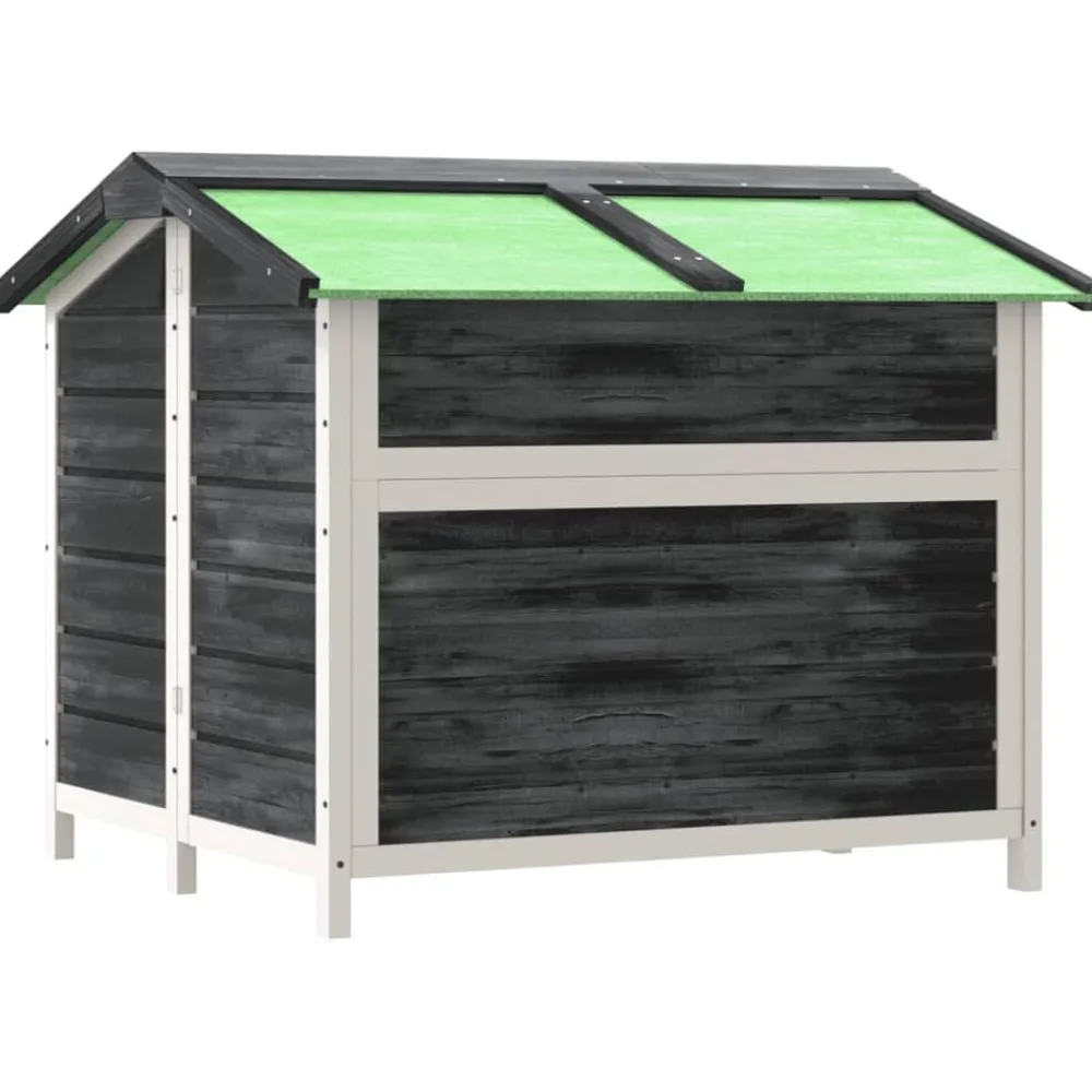 vidaXL Productos Para Mascotas-Caseta para perros madera maciza de pino 96x87x80,5 cm