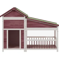 vidaXL Caseta para perros madera maciza de pino 143x60,5x109 cm Moca Online