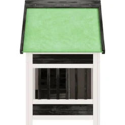 vidaXL Caseta para perros madera maciza de pino 96x60,5x87 cm Gris Outlet