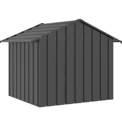 vidaXL Productos Para Mascotas-Caseta para perros con techo acero galvanizado 131x101x102 cm