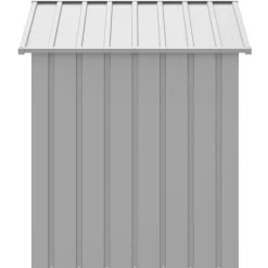 vidaXL Productos Para Mascotas-Caseta perros tejado acero galvanizado 117x103x123cm