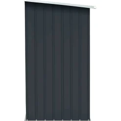 vidaXL Accesorios Para Hornos De Leña Y Chimeneas-Casetilla leña acero galvanizado gris 163x83x154 cm