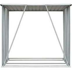 vidaXL Casetilla para leña acero galvanizado marrón 163x83x154 cm Marr&oacute;n Online