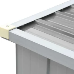 vidaXL Accesorios Para Hornos De Leña Y Chimeneas-Casetilla para leña acero galvanizado 330x84x152 cm