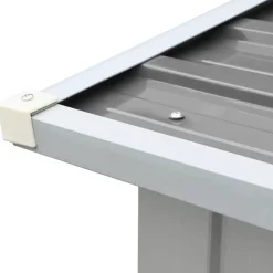 vidaXL Casetilla para leña acero galvanizado 330x92x153 cm Gris Outlet