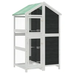 vidaXL Productos Para Mascotas-Casita para pájaros madera maciza pino 97x81x152 cm