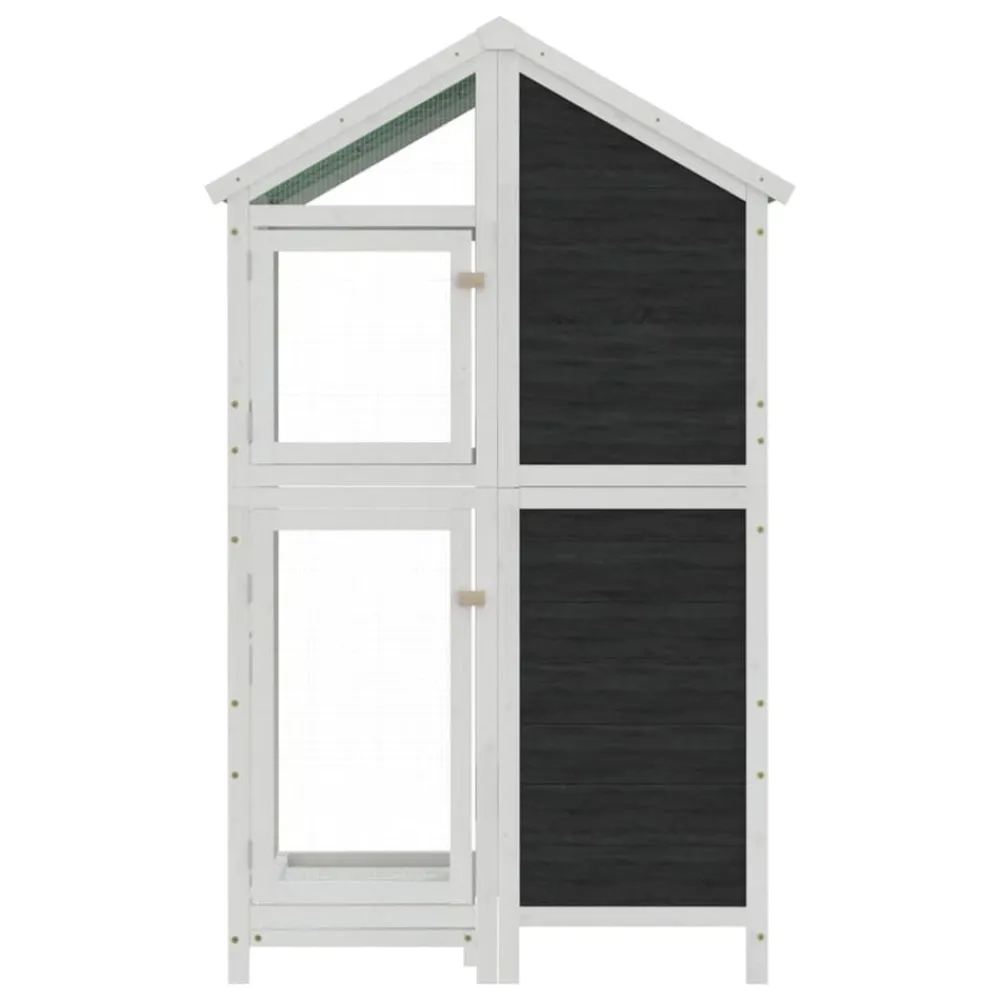vidaXL Productos Para Mascotas-Casita para pájaros madera maciza pino 97x81x152 cm