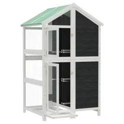 vidaXL Productos Para Mascotas-Casita para pájaros madera maciza pino 97x81x152 cm