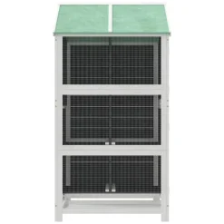 vidaXL Productos Para Mascotas-Casita para pájaros madera maciza pino 97x81x152 cm