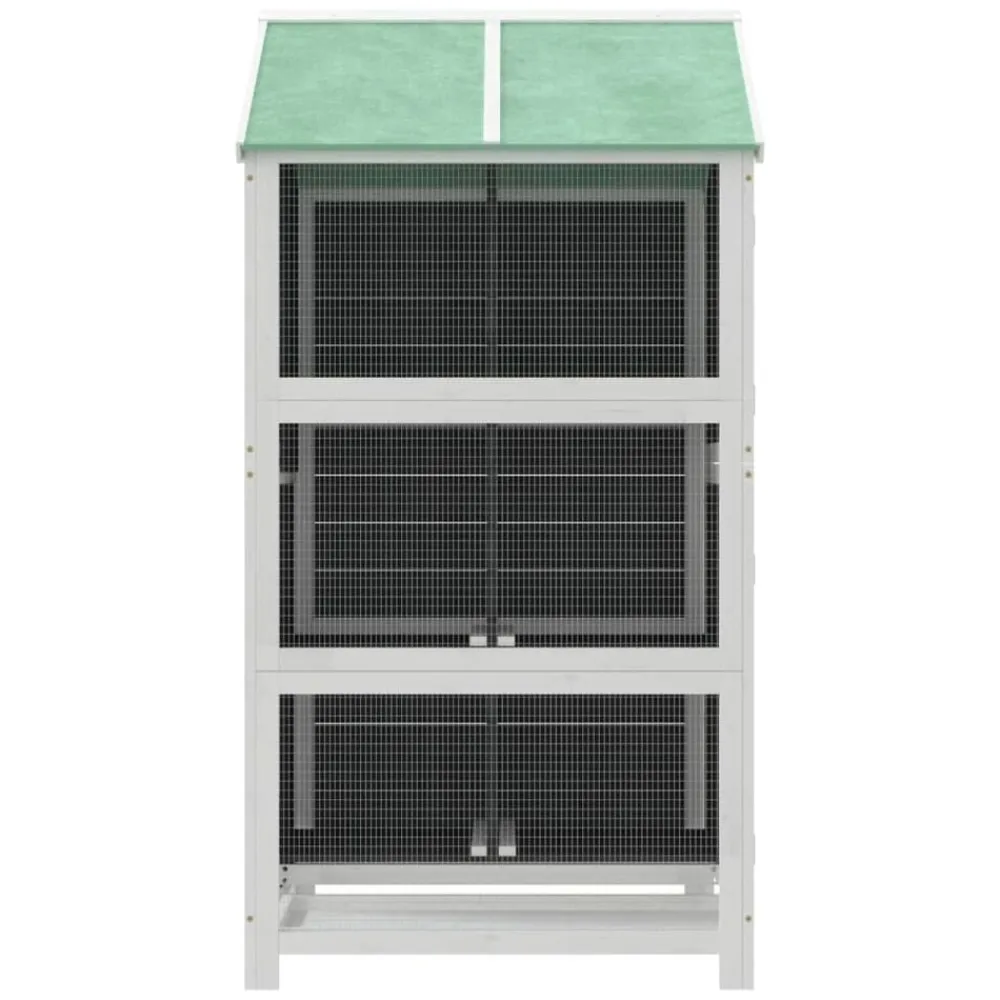 vidaXL Productos Para Mascotas-Casita para pájaros madera maciza pino 97x81x152 cm
