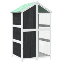 vidaXL Productos Para Mascotas-Casita para pájaros madera maciza pino 97x81x152 cm