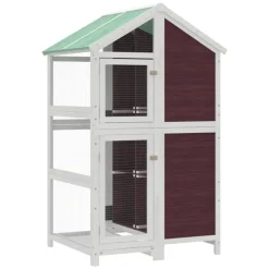 vidaXL Productos Para Mascotas-Casita para pájaros madera maciza pino color 97x81x152 cm