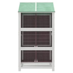 vidaXL Productos Para Mascotas-Casita para pájaros madera maciza pino color 97x81x152 cm