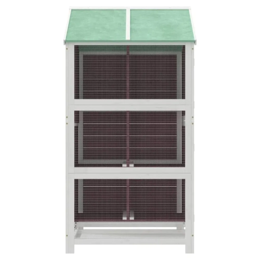 vidaXL Productos Para Mascotas-Casita para pájaros madera maciza pino color 97x81x152 cm