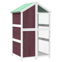 vidaXL Productos Para Mascotas-Casita para pájaros madera maciza pino color 97x81x152 cm
