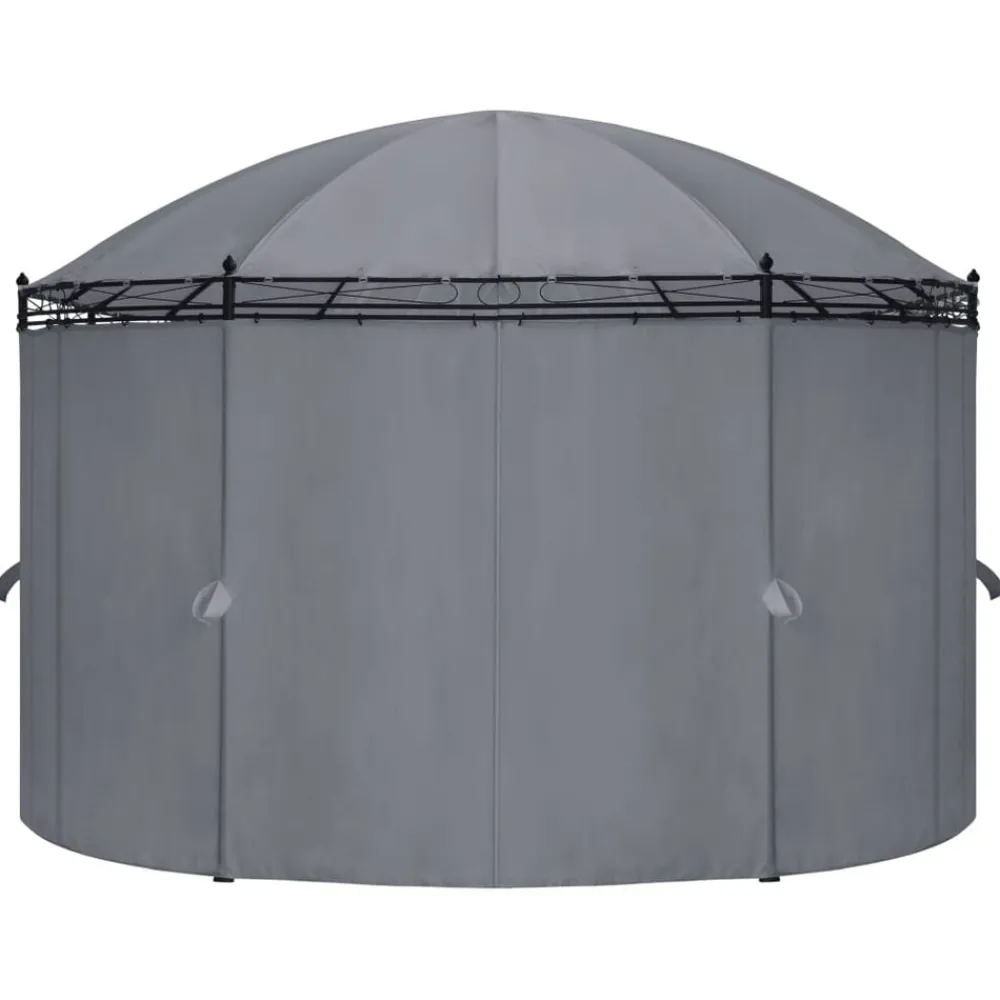 vidaXL Cenador con cortinas gris 520x349x255 cm Antracita Hot