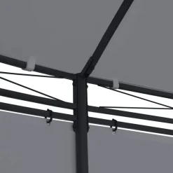 vidaXL Cenador con cortinas gris 520x349x255 cm Antracita Hot