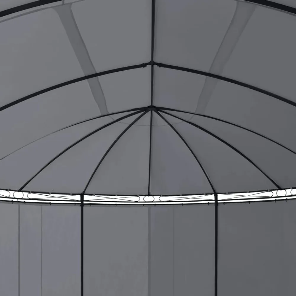 vidaXL Cenador con cortinas gris 520x349x255 cm Antracita Hot