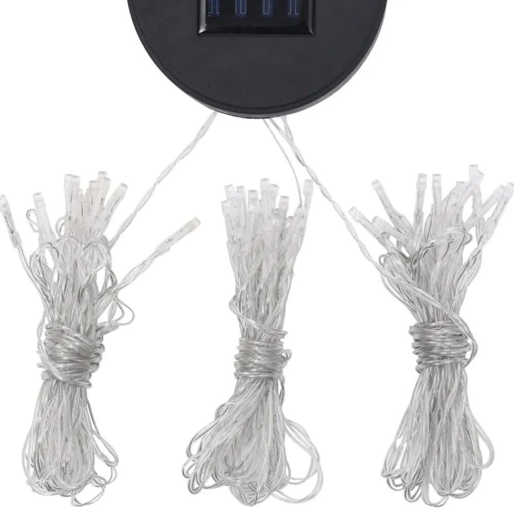vidaXL Jardín-Cenador con doble techo y tira de luces LED 3x3 m