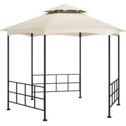 vidaXL Cenador con paredes laterales 3,1x2,7 m Crema Hot
