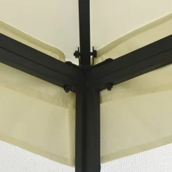 vidaXL Cenador con redes color 300x300x265 cm Crema Clearance