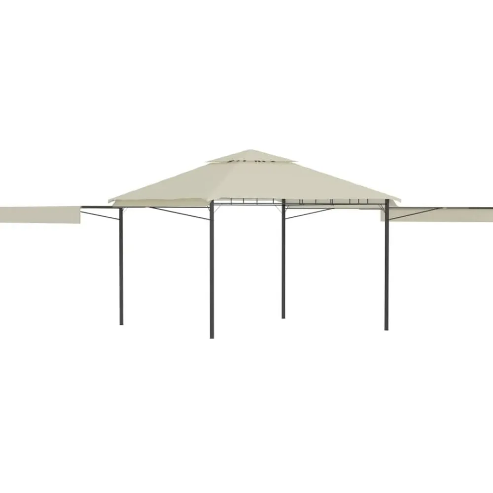 vidaXL Jardín-Cenador con tejado doble extensible 3x3x2,75m 180g/m²