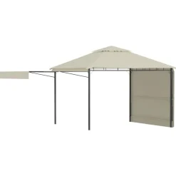 vidaXL Jardín-Cenador con tejado doble extensible 3x3x2,75m 180g/m²