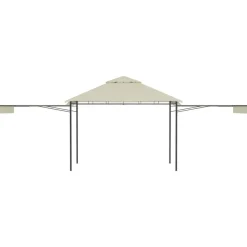 vidaXL Jardín-Cenador con tejado doble extensible 3x3x2,75m 180g/m²