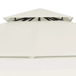 vidaXL Jardín-Cenador con tejado doble extensible 3x3x2,75m 180g/m²