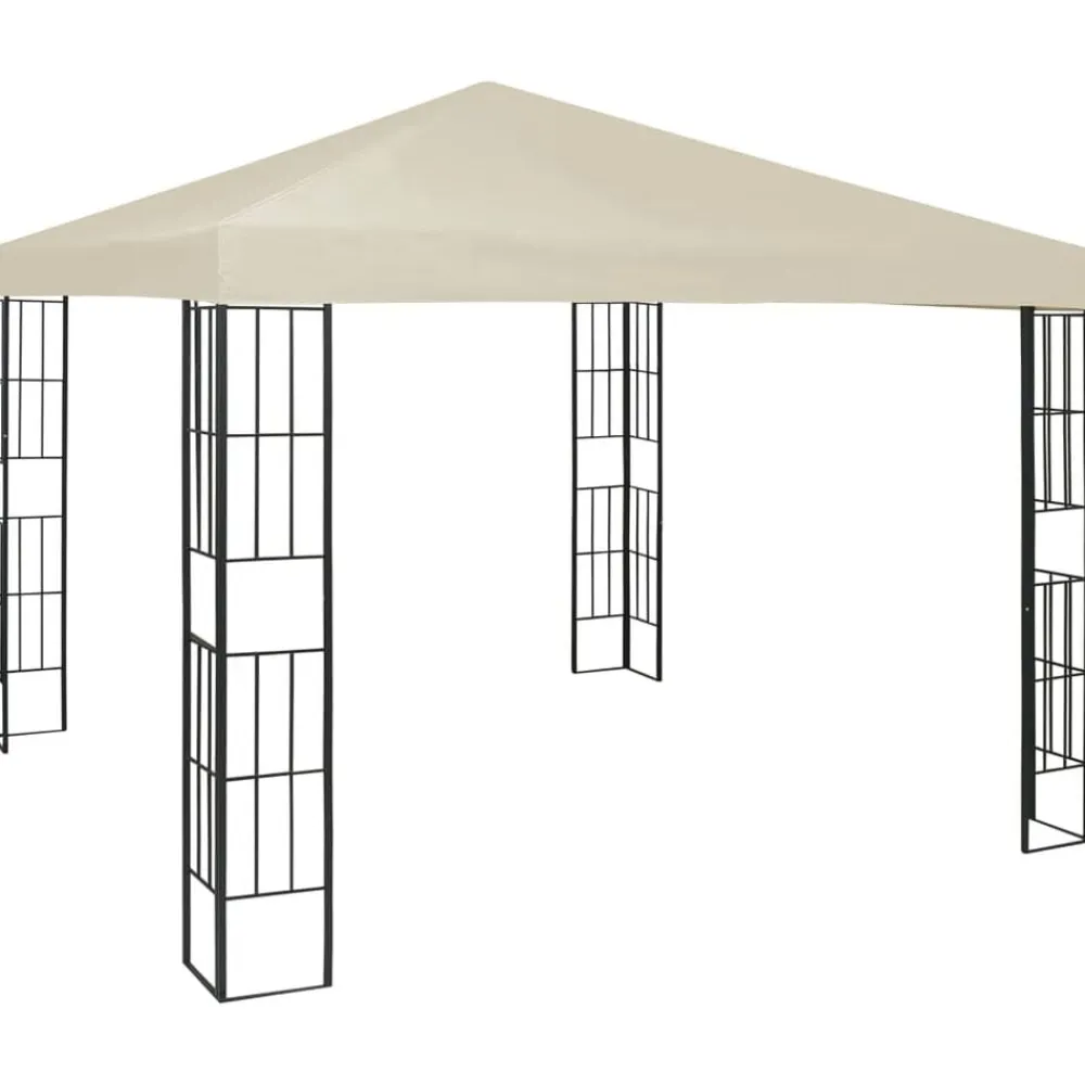 vidaXL Jardín-Cenador con tira de luces LED 3x3 m