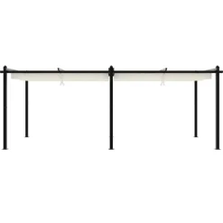 vidaXL Jardín-Cenador de jardín con techo retráctil aluminio 3x6 m