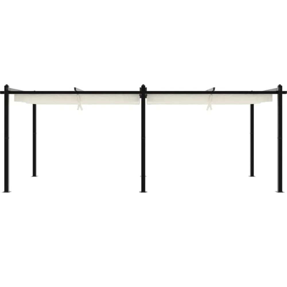 vidaXL Jardín-Cenador de jardín con techo retráctil aluminio 3x6 m